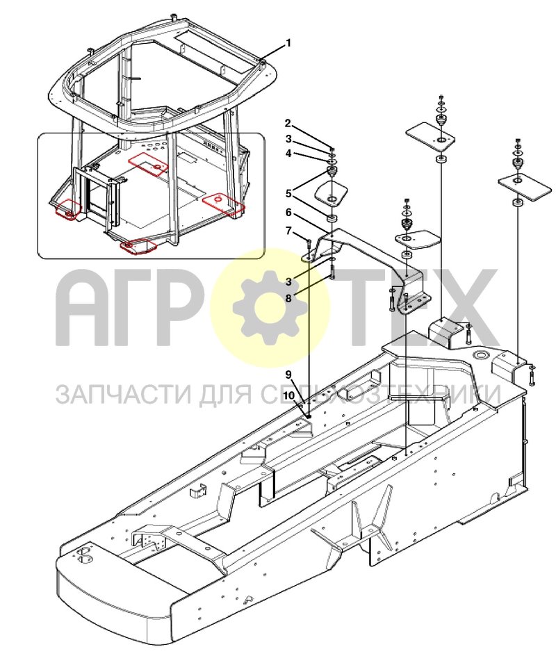 Чертеж Монтаж кабины (2CMH01)